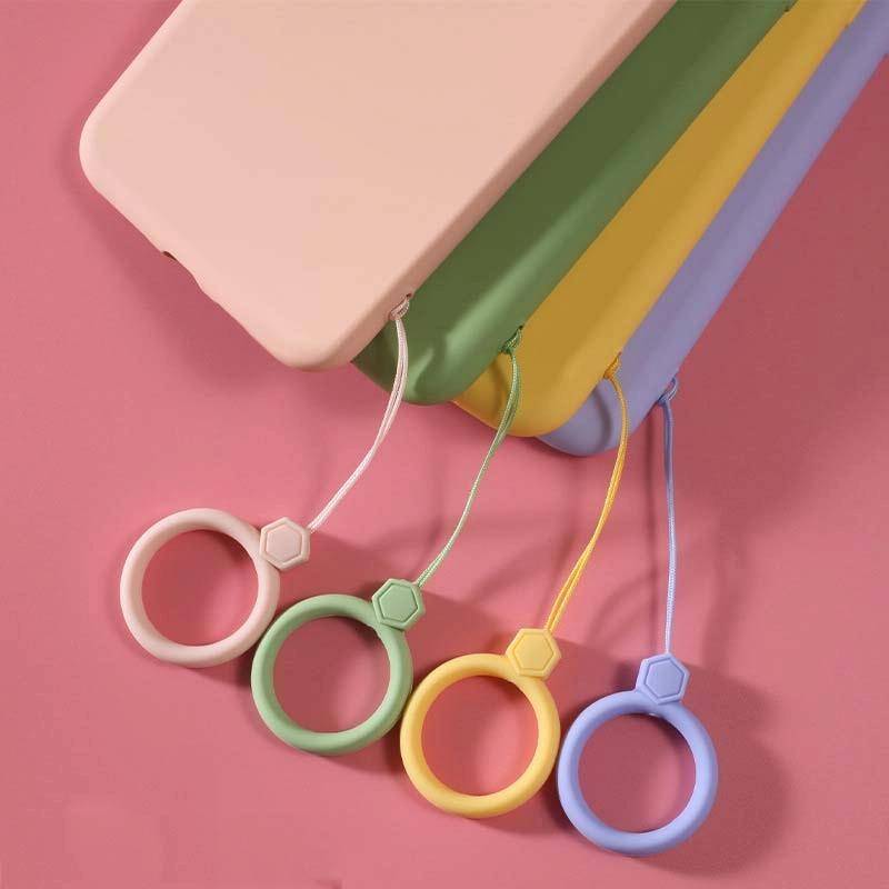 10 PCS Silicone Ring Mobile Phone Lanyard Water Bottle Anti-fall Pendant(Classic Black)