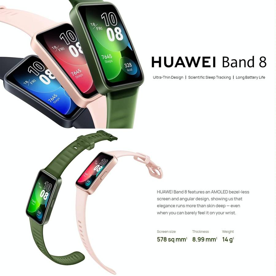 HUAWEI Band 8 Standard 1.47 inch AMOLED Smart Watch, Support Heart Rate / Blood Pressure / Blood ...