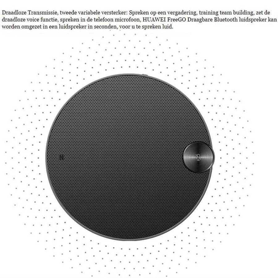 Original Huawei FreeGO Bluetooth 5.0 Portable Pickup Noise Reduction Bluetooth Speaker(Silver)