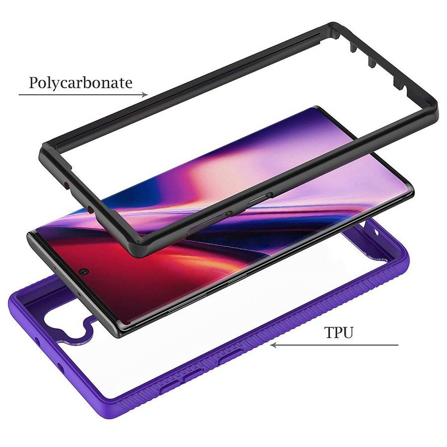 For Samsung Galaxy Note 10 Starry Sky Solid Color Series Shockproof PC + TPU Protective Case(Black)