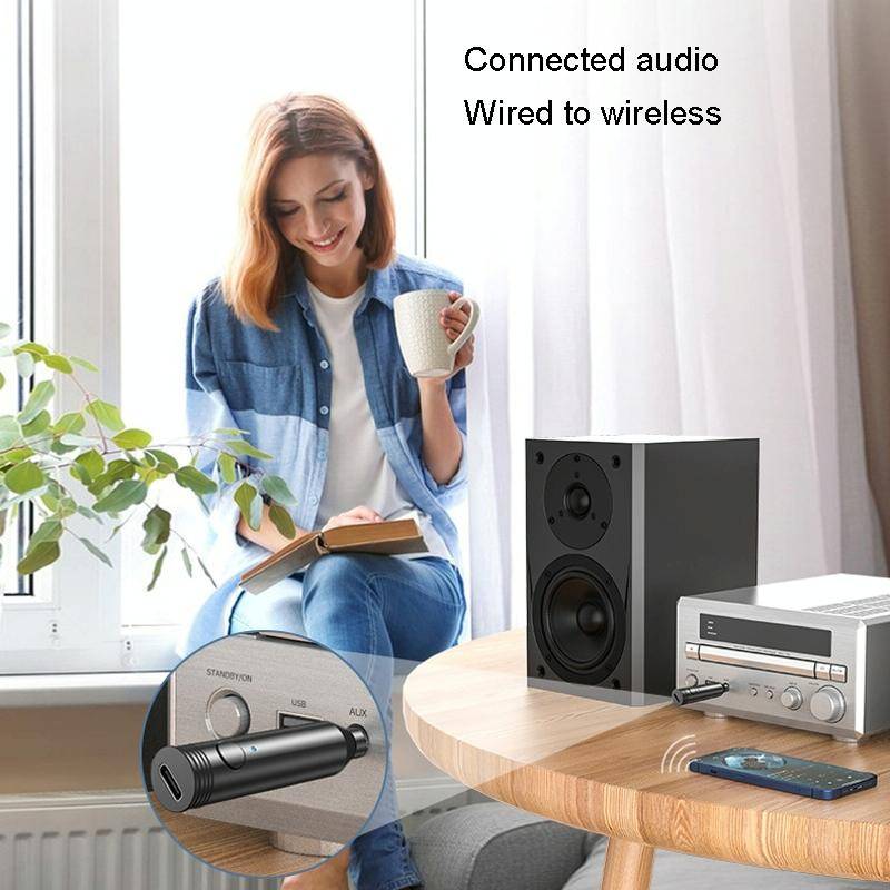 M416 Car Bluetooth Receiver Player Audio Receiver Adapter AUX Converter(Black)