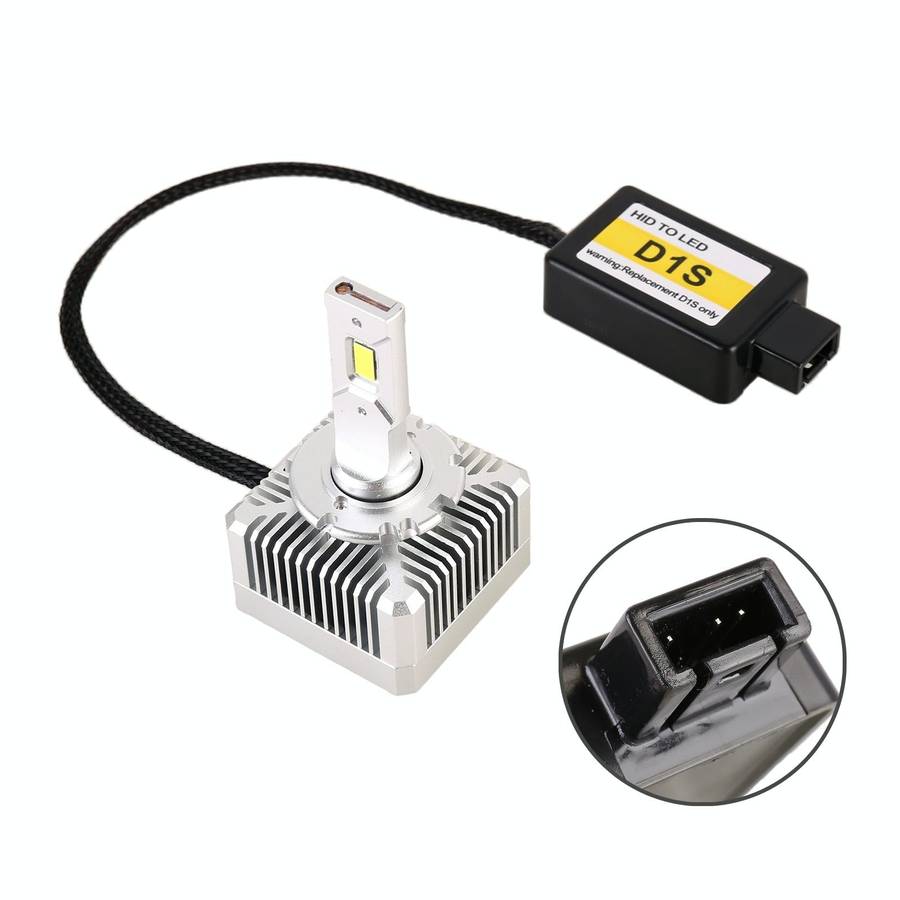 1 Pair D Series D1S Car HID Ballast to LED Headlight DC12V 35W 6000K 7000LM, CSP Lamp Bead