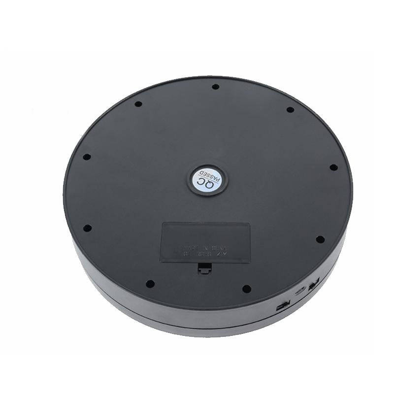 32cm Electric Turntable for Photography With Speed Direction Adjustment, Color: Black Mirror