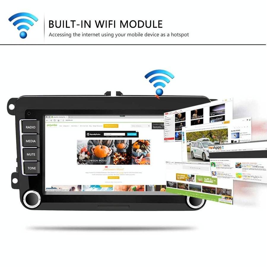 A3040 For Volkswagen 7-inch 2+32G Android Car Navigation Central Control Large Screen Player With...
