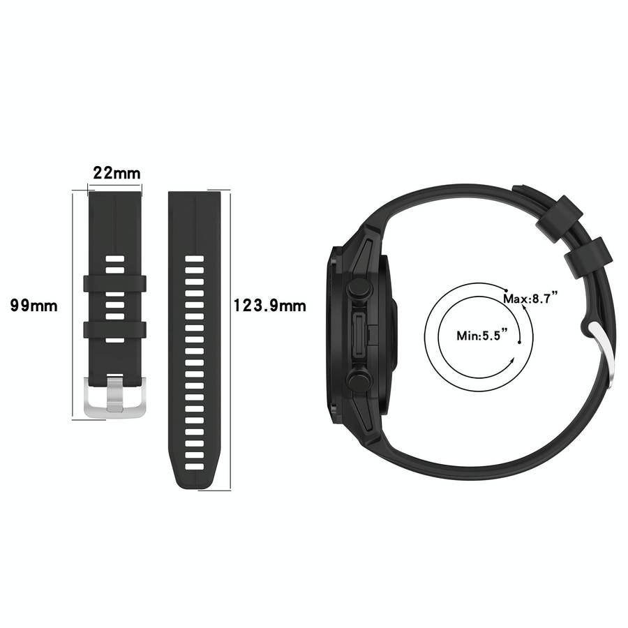 For Garmin Fenix 6 Pro GPS 22mm Solid Color Silicone Watch Band(Dark Blue)