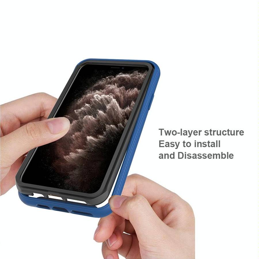 For iPhone 11 Pro Max Starry Sky Solid Color Series Shockproof PC + TPU Protective Case(Black)