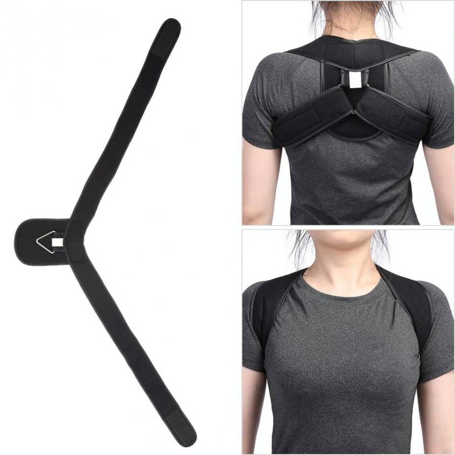 Adjustable Upper Back Shoulder Support Posture Corrector Adult Corset Spine Brace Back Belt, Size...