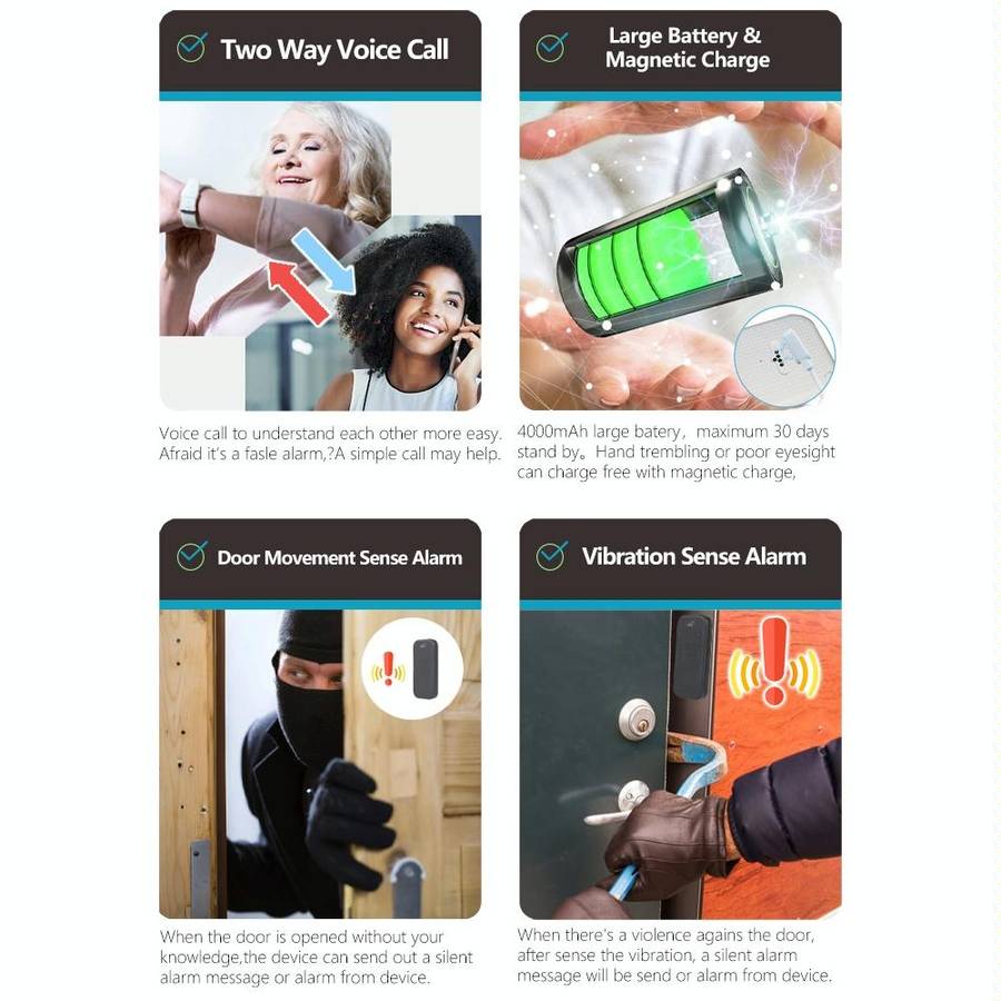REACHFAR V22 4GInternet Door Sensor Alarm Home Door Window Sensor Alarm