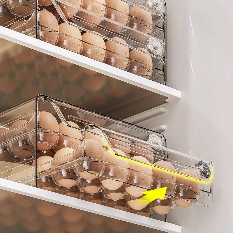 Large Double Layer 40 Grid Egg Storage Box PET Transparent Multi-Specification Egg Box