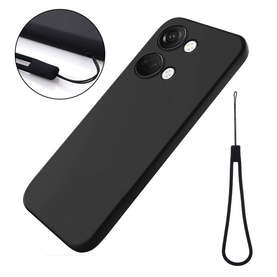 For OnePlus Nord 3 / Ace 2V Pure Color Liquid Silicone Shockproof Phone Case(Black)