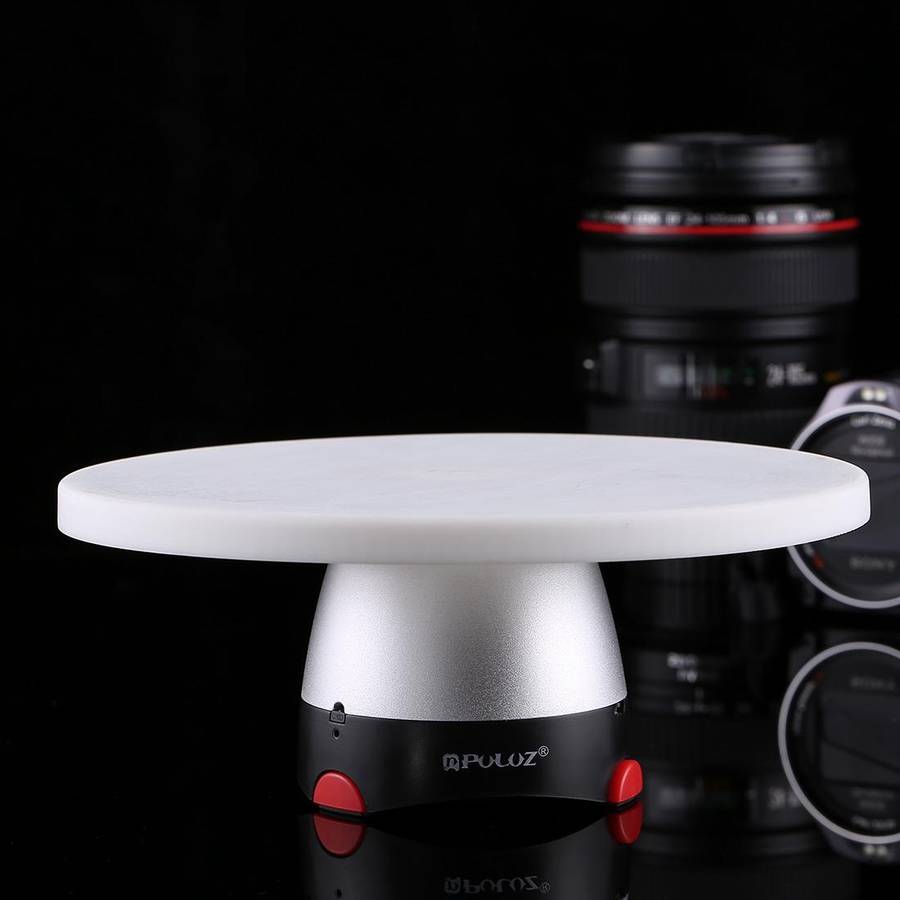 PULUZ Electronic 360 Degree Rotation Panoramic Tripod Head + Round Tray with Control Remote for S...