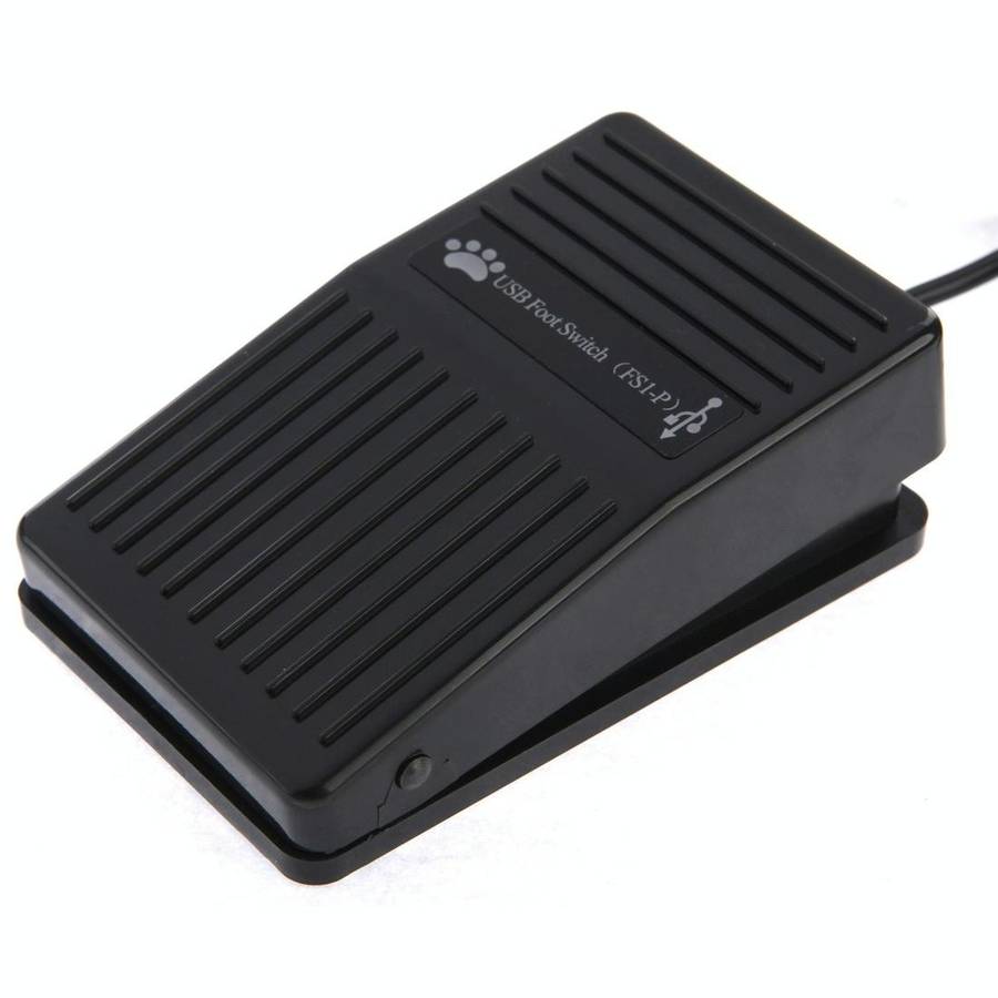 USB Foot Pedal Control Switch Game Pad Keyboard Adapter for Computer(Black)