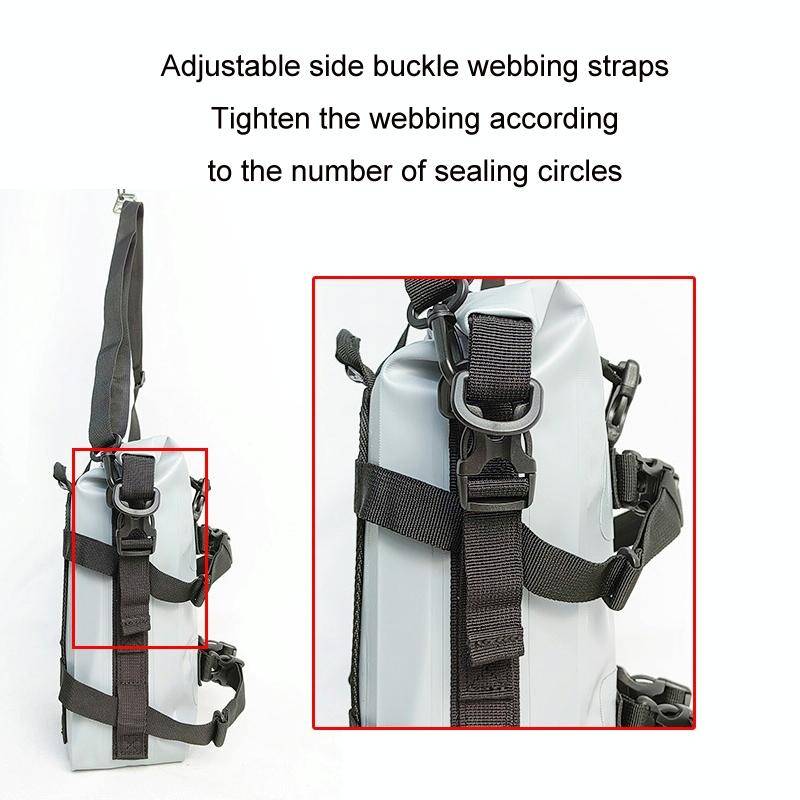 LONGHIKER Motorcycle Quick Release Waterproof Bumper Side Bag(Gray)