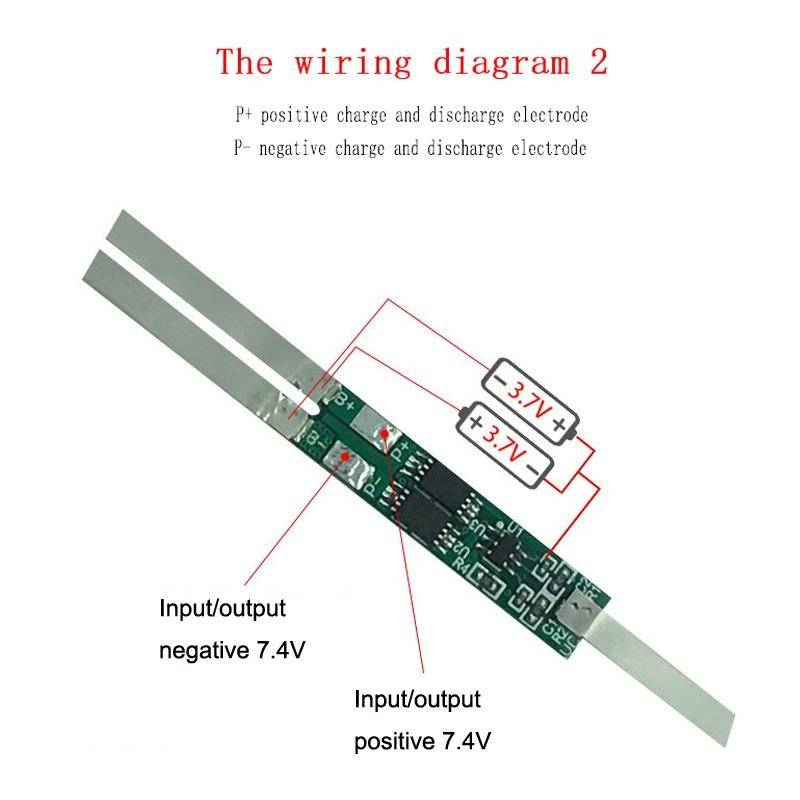5pcs 7.4V Plus Nickel Long Strip Lithium Battery Protection Board 6A Overcurrent Battery Protecti...
