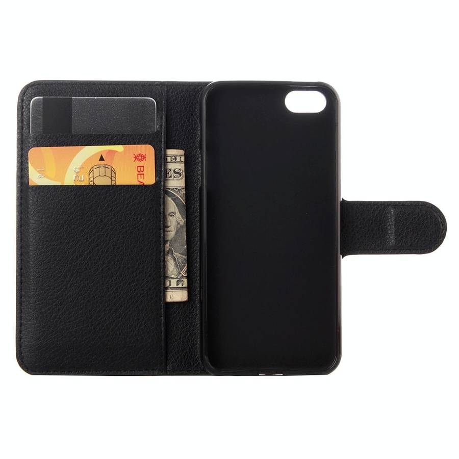 For iPhone 5 & 5s & SE Litchi Texture Horizontal Flip Leather Case with Holder & Card Slots & Wal...