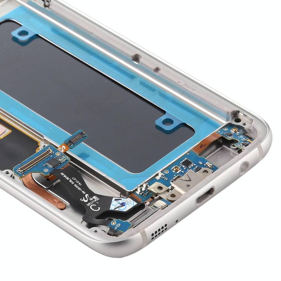 OLED LCD Screen for Samsung Galaxy S7 Edge / SM-G935F Digitizer Full Assembly with Frame (Gold)