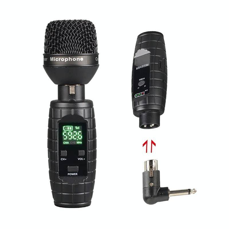 XTUGA U-95 Wireless XLR Transmitter and Receiver UHF Wireless Guitar Transmitter Receiver With Co...