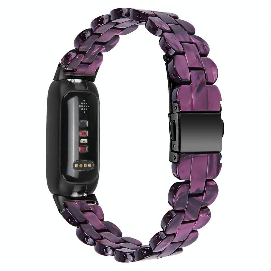 For Fitbit Inspire 3 Oval Resin Replacement Watch Band(Purple Light)