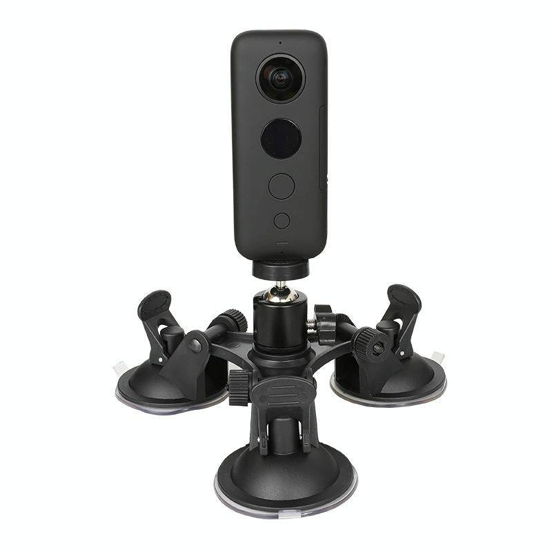 For Insta360 One X / One R Triangle Suction Cup Mount Holder with Ball-Head Tripod Adapter(3-Legs...