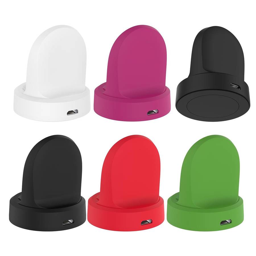For Samsung Galaxy Watch4 Classic / Galaxy Watch4 Universal Silicone Charger Holder(Black)