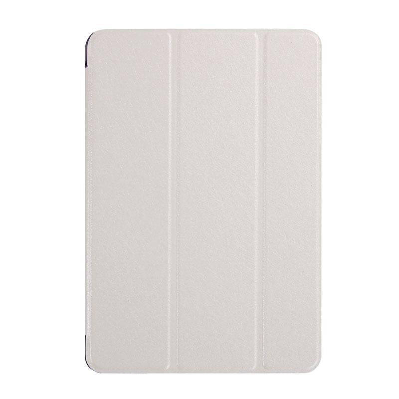 Silk Texture Horizontal Flip Leather Case with Three-Folding Holder for iPad mini 4(White)