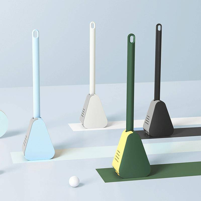 Golf Toilet Brush With Self-Opening And Closing Water-Proof Base(Blue)