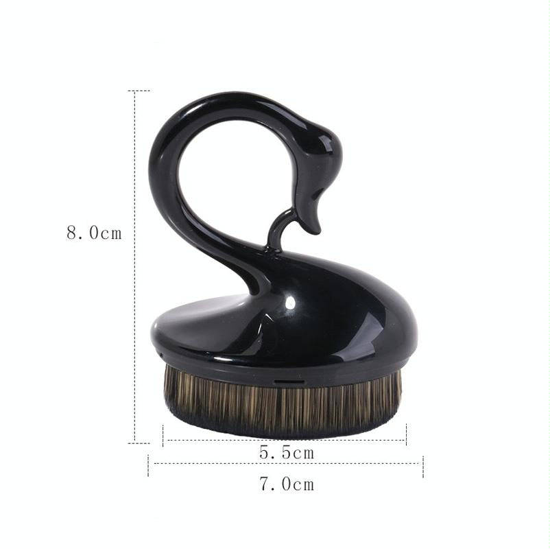 Little Swan Multifunctional Makeup Brush Non-Marking Magic Foundation Brush Washing Brush(Black)