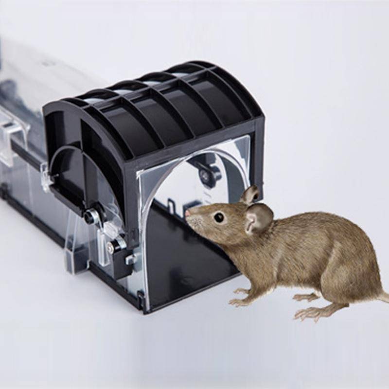 Door Humane Animal Live Cage, Rat, Mouse and More Small Rodents ABS Material Transparent Trap Cage