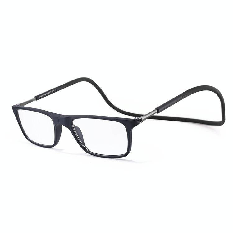 Anti Blue-ray Adjustable Neckband Magnetic Connecting Presbyopic Glasses, +3.00D(Black)
