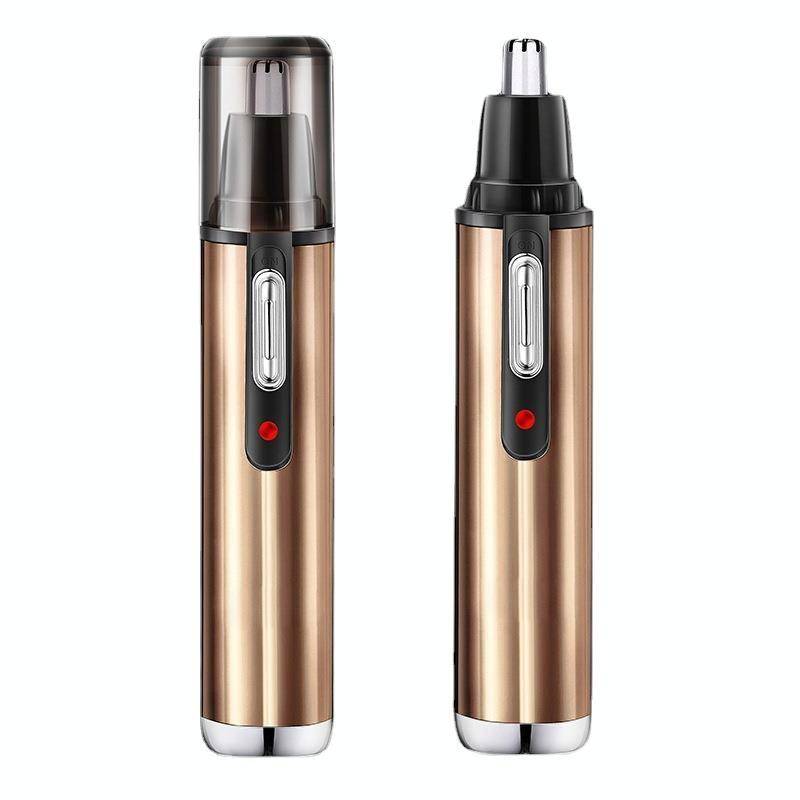 Electric Nose Hair Trimmer USB Rechargeable Eyebrow Trimmer Shaver( Gold)