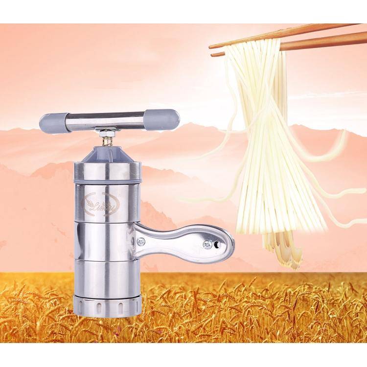 Household Stainless Steel Manual Pasta Machine Hand Pressure Noodle Machine Noodle Maker with 5 M...