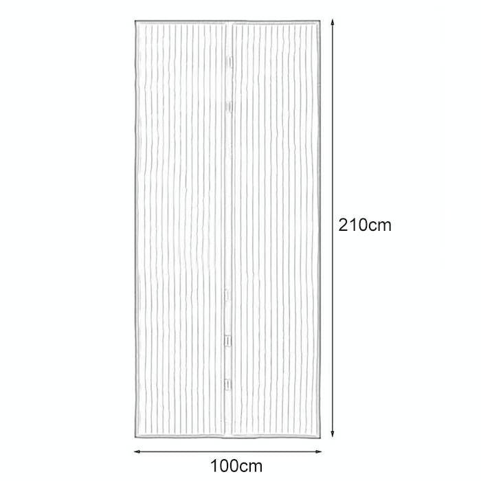 Magic Mesh Magnetic Mosquito-proof Screen Door Curtain, Size:210x100cm(White)