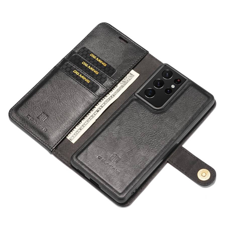 For Samsung Galaxy S21 Ultra 5G DG.MING Crazy Horse Texture Flip Detachable Magnetic Leather Case...