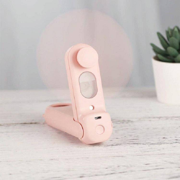 Portable Handheld Multifunction Fold Spray Fan Mini Electric Fan(Girl Pink)