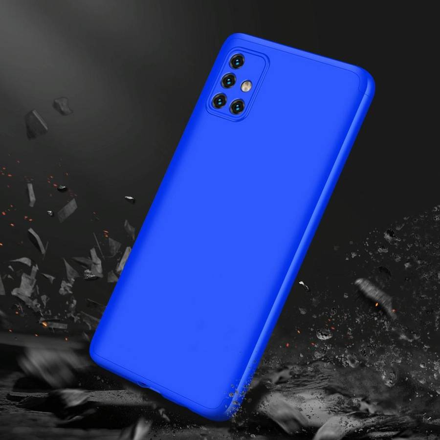 For Samsung Galaxy A51 GKK Three Stage Splicing Full Coverage PC Protective Case(Blue)