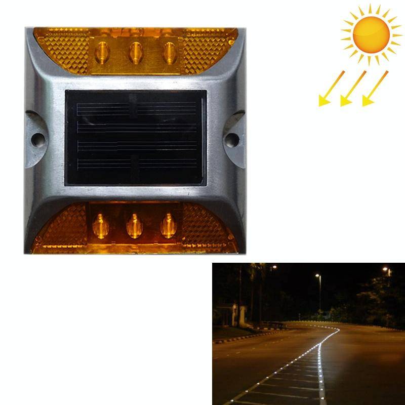 Solar Square Road Stud Light Car Guidance Light Road Deceleration Light, Flashing Bright Version ...