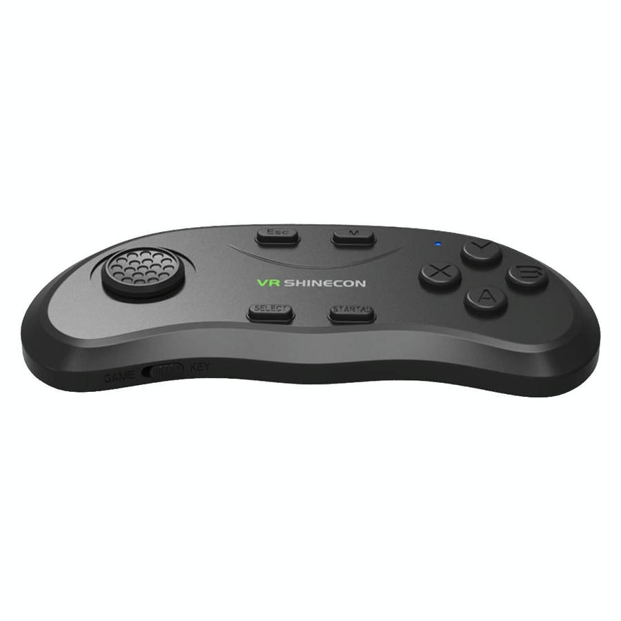 VR Shinecon 3D Movie Games Virtual Reality Glasses Bluetooth Remote Controller Gamepad(Black)