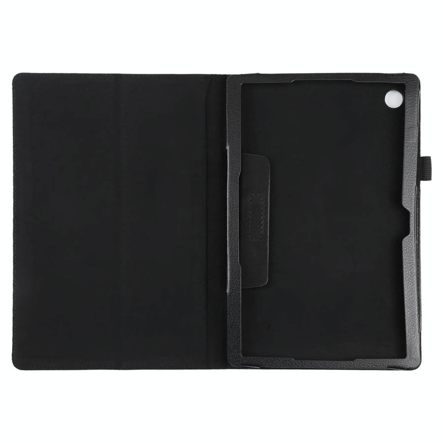 For Samsung Galaxy Tab A8 10.5 2021 Litchi Texture Solid Color Leather Tablet Case(Black)