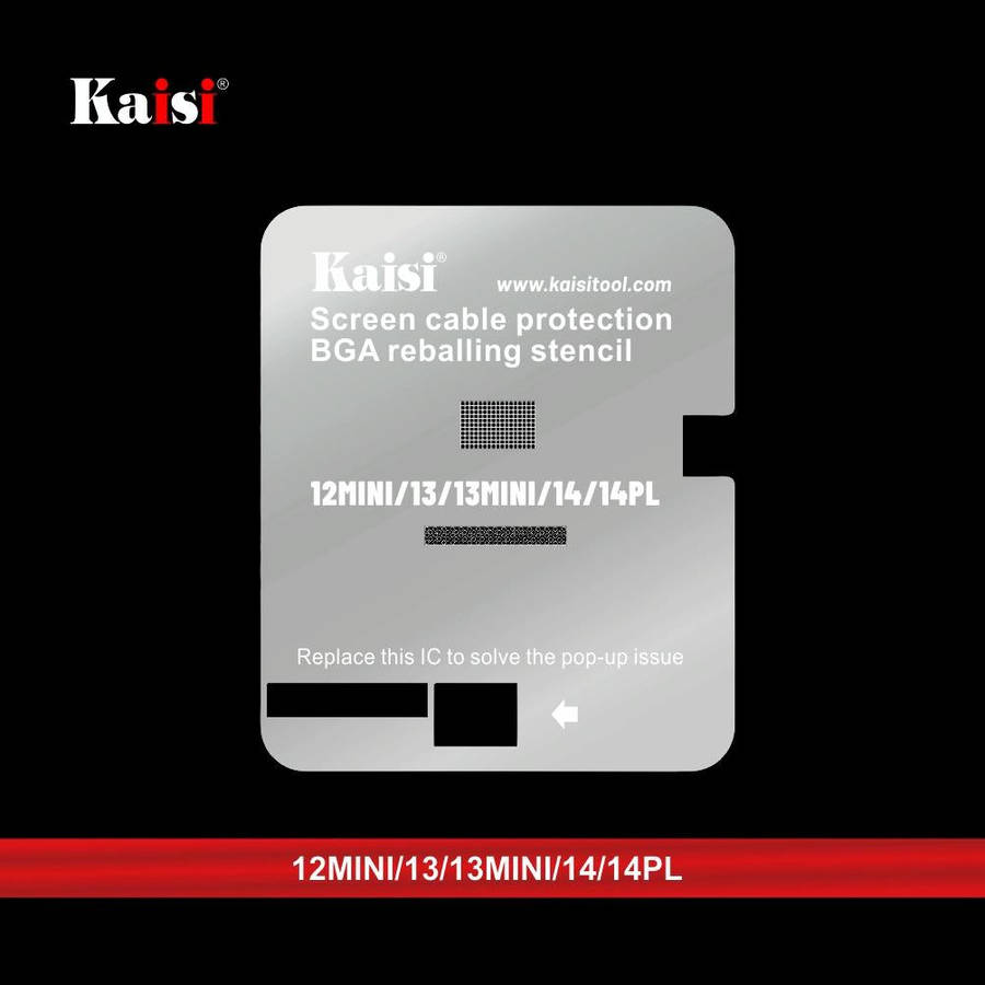 Kaisi LCD Screen IC BGA Reballing Stencil for iPhone 11 to 14 Pro Max