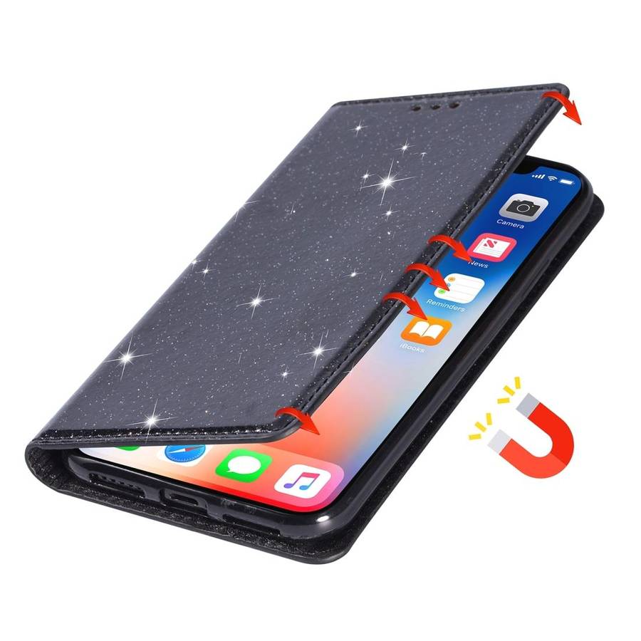 For Huawei Mate 10 Pro Ultrathin Glitter Magnetic Horizontal Flip Leather Case with Holder & Card...