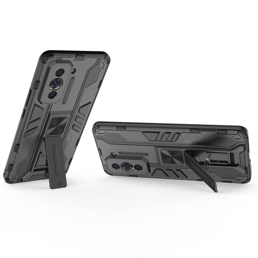 For Huawei Nova 10 Pro 4G Supersonic PC + TPU Shock-proof Protective Phone Case with Holder(Black)