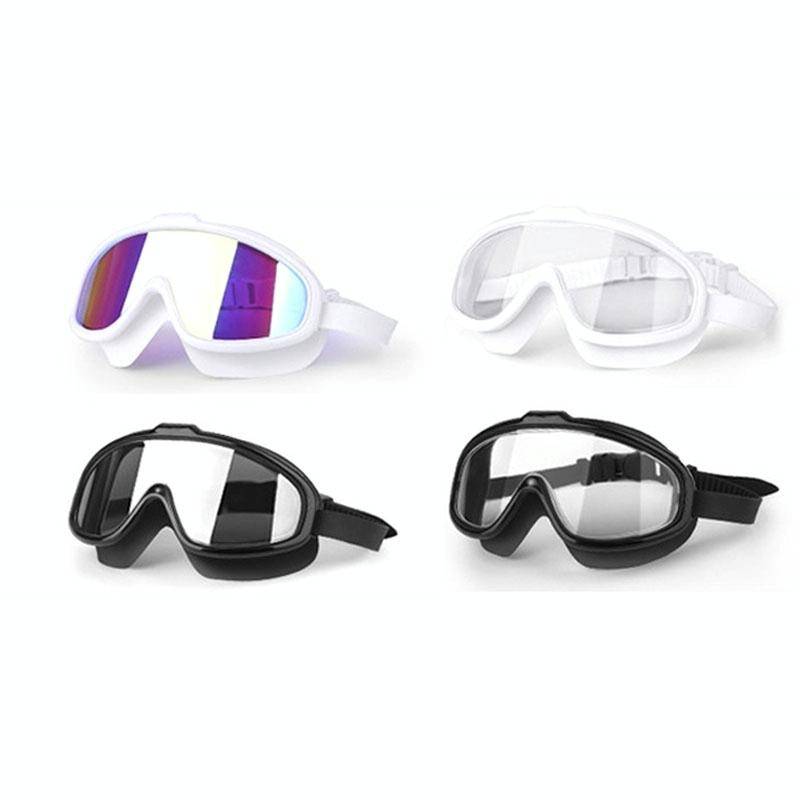 Liquid Silicone Swimming Equipment HD Anti-fog Comfortable Electroplated Swimming Goggles(Black T...