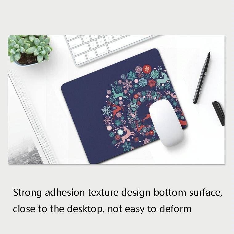 6 PCS Non-Slip Mouse Pad Thick Rubber Mouse Pad, Size: 21 X 26cm(Colorful Triangle)