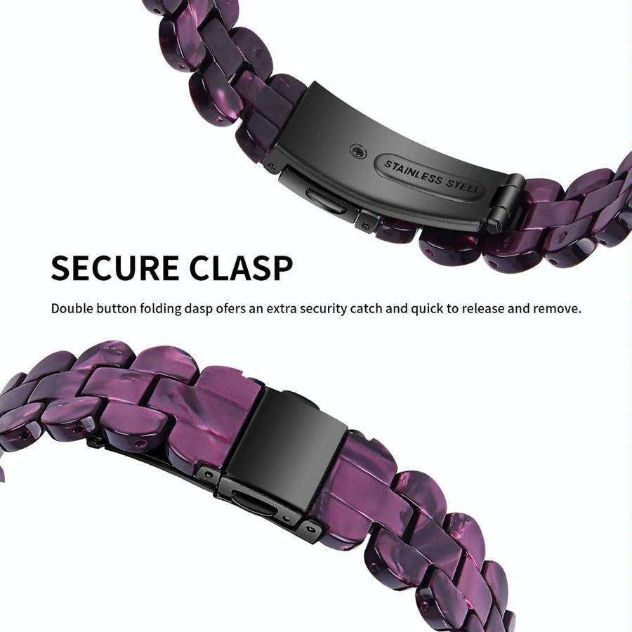For Fitbit Inspire 3 Oval Resin Replacement Watch Band(Purple Light)