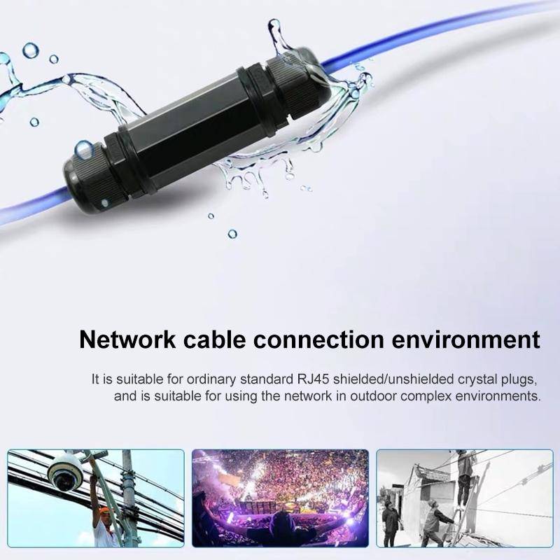 RJ45 Waterproof Connector Double Head Lan Coupler Adapter