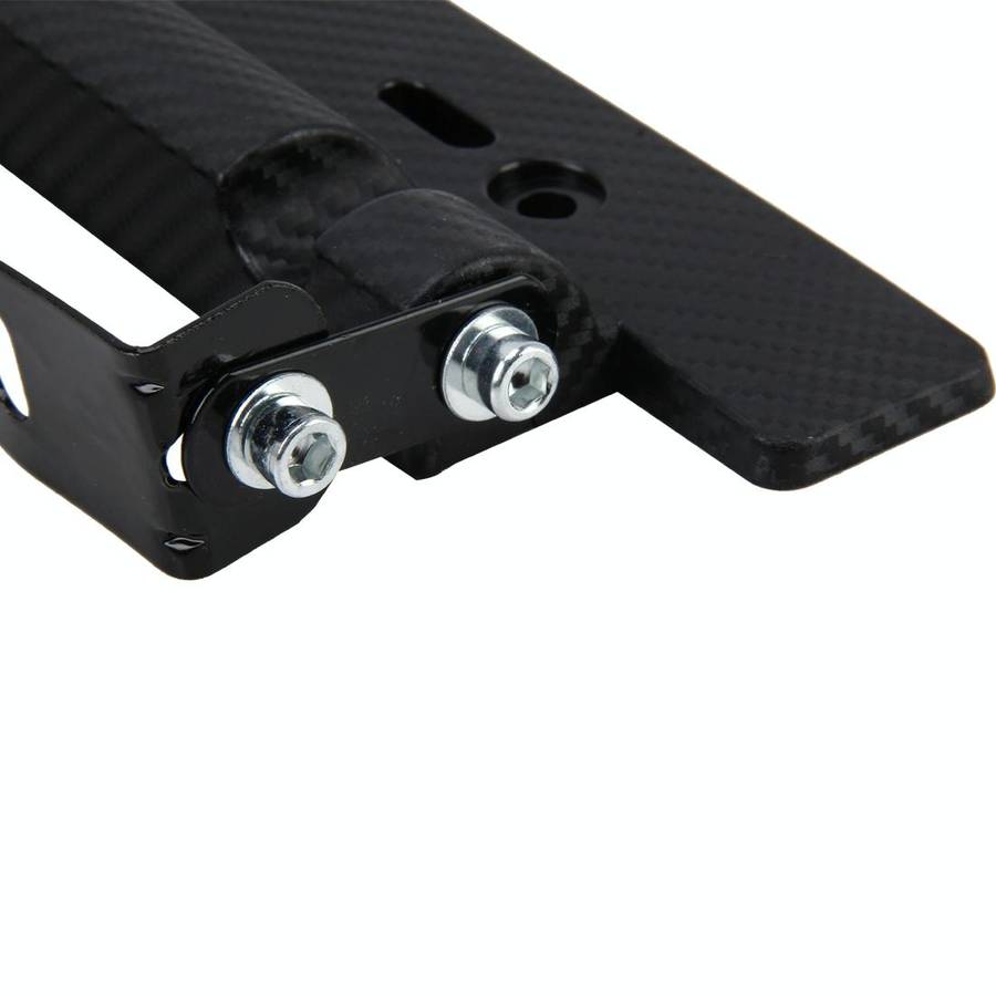 Car License Double Adjust Carbon Number Plate Adjustable Carbon Lead Plate Frame Holder Universal...