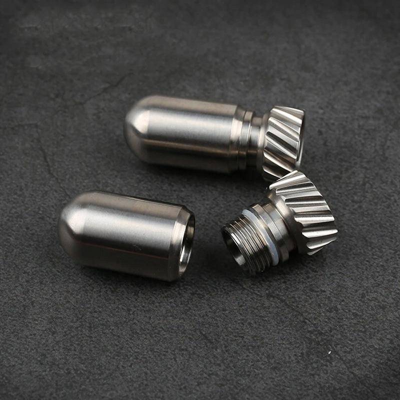 Portable Pure Titanium Mini Waterproof Warehouse Sealed Jar Pill Box, Color: Primary Color