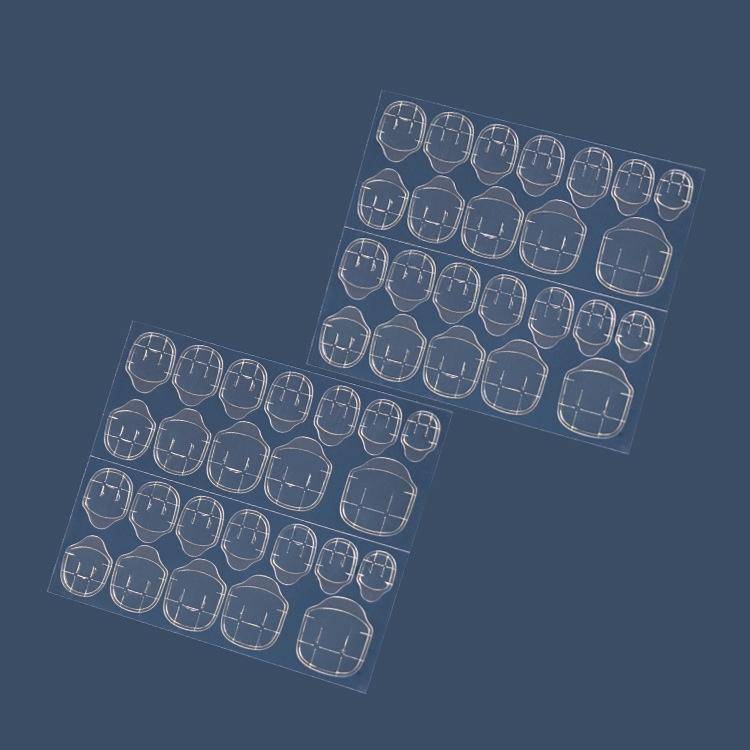 Ultra-thin 0.3mm Thick 100 Sheets Jelly Glue Nail Double-Sided Adhesive Film Yellow Glue Nail Sti...