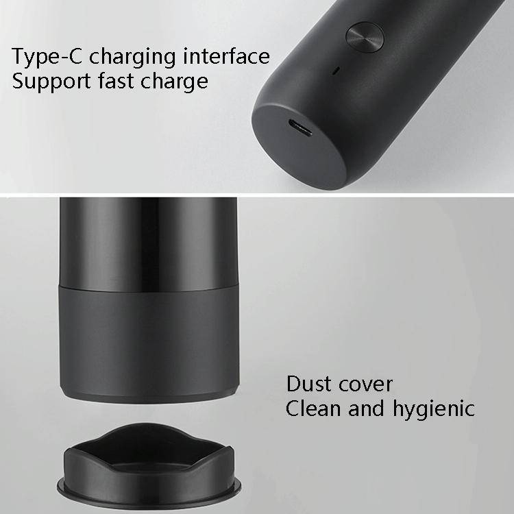 BY800 Electric Black Pepper Grinder Charge-Type Pepper Sea Salt Seasoning Grinder(Agate Red)