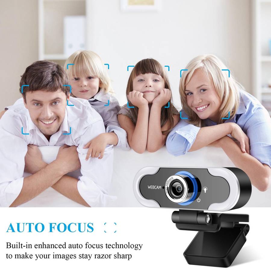 C13 1080P High-Definition Touch 3-level Brightness Web Camera Fill Light Camera Live Webcast Webc...